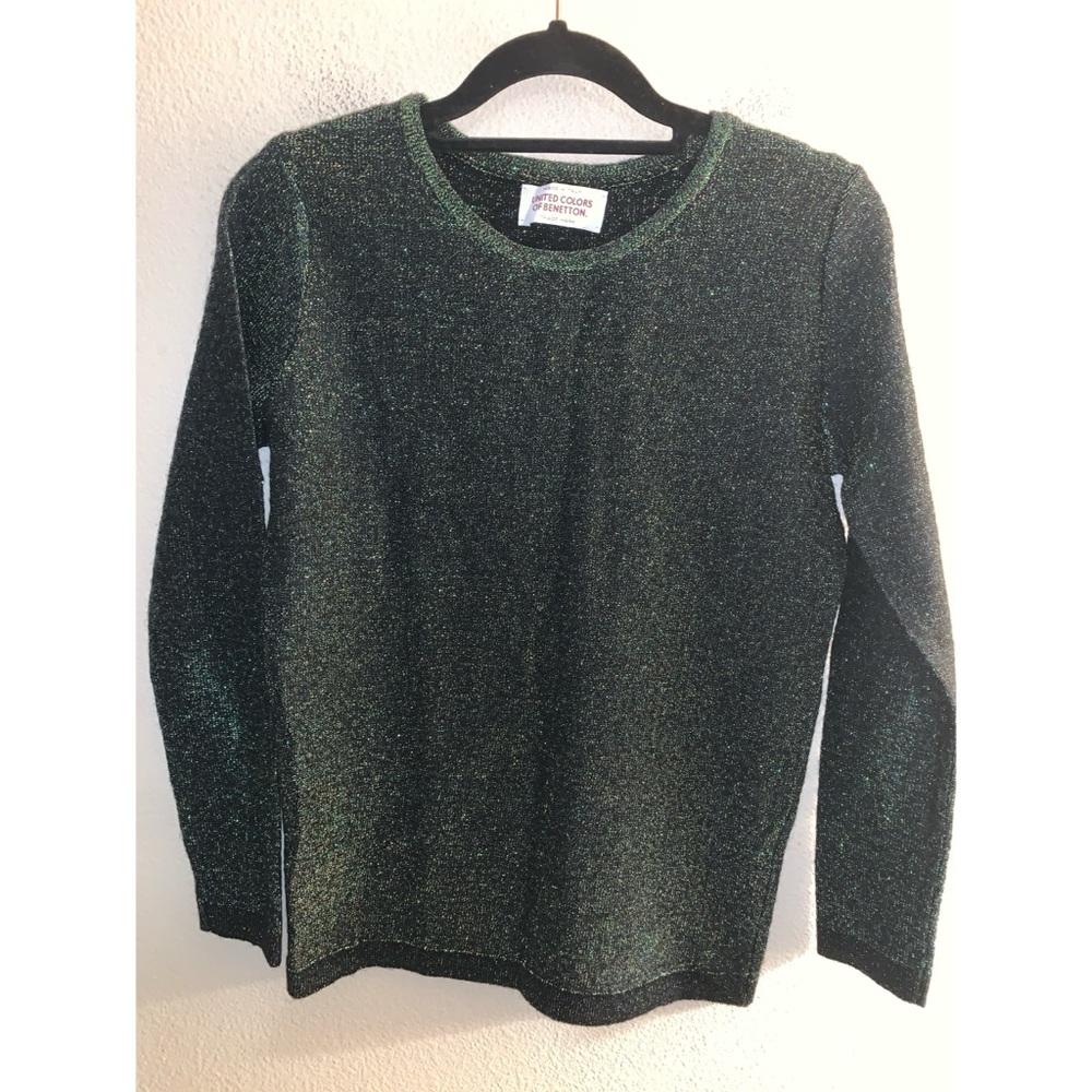 United Colors Of Bennetton Green Sparkle Sweater Women’s XS